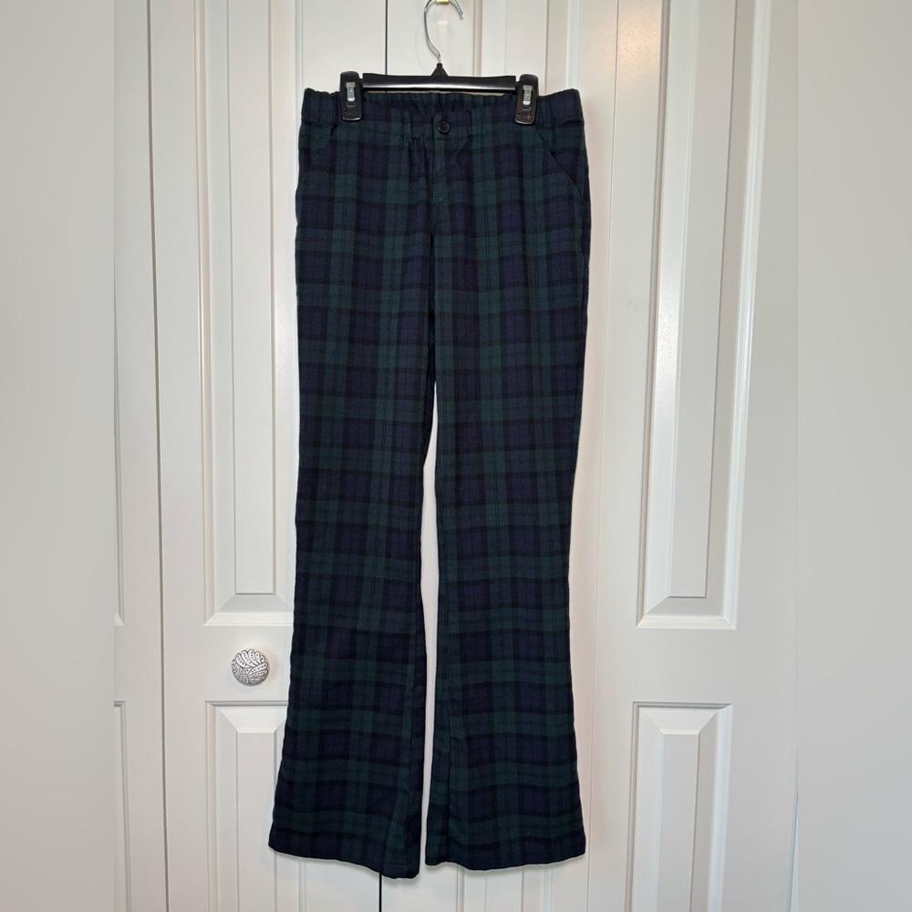 Brandy Melville Green & blue plaid pants